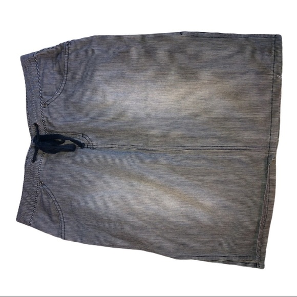 Vintage Unionbay blue/white stripes skirt size 7 - Picture 1 of 8